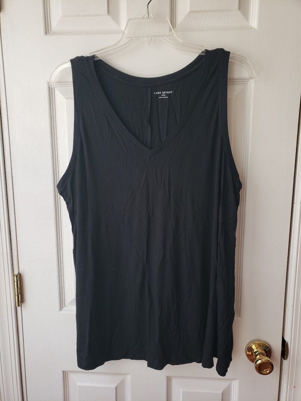 Lane Bryant Black V-Neck Sleeveless Tank